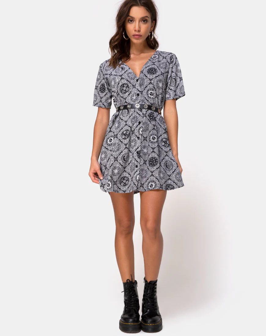 Crosena Dress in Astrology Black - Image 3