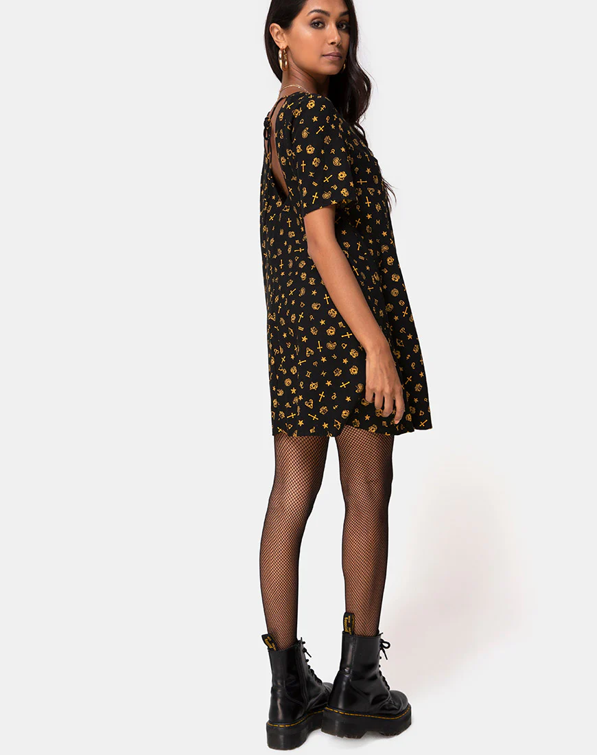 Crosena Swing Dress in Mini Astro Black - Image 4