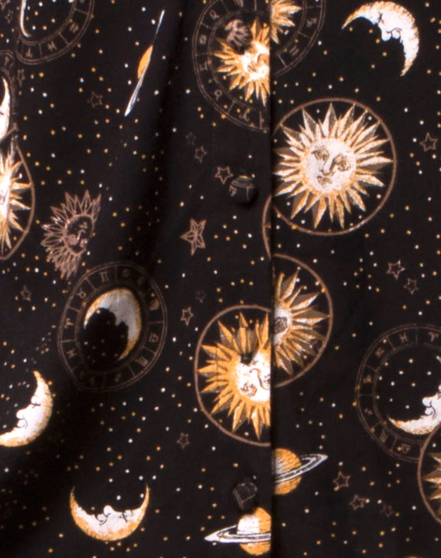 Crosena Swing Dress in Solar System Black - Image 5