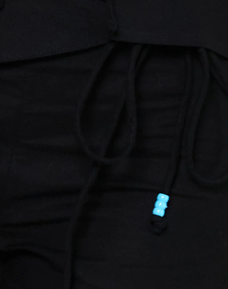 Cursa Trouser in Linen Black with Belt - Image 5