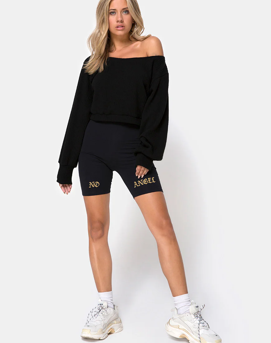 Cycle Short Black No Angel Embroidery - Image 3