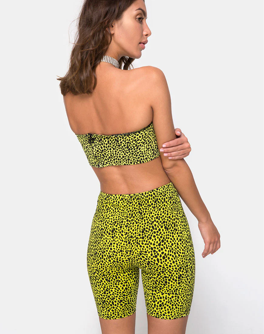 Cycle Short in Wild Cat Yellow  X Princess Polly - Image 4