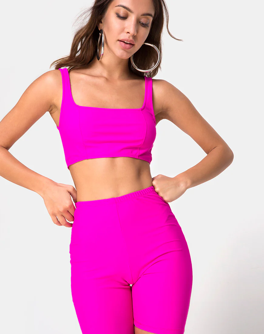 Cycle Short in Neon Pink - Image 3