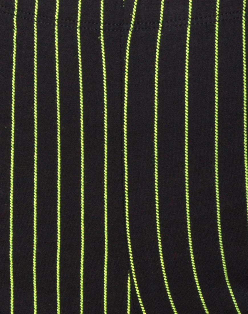 Cycle Short in Neon Pinstripe - Image 5