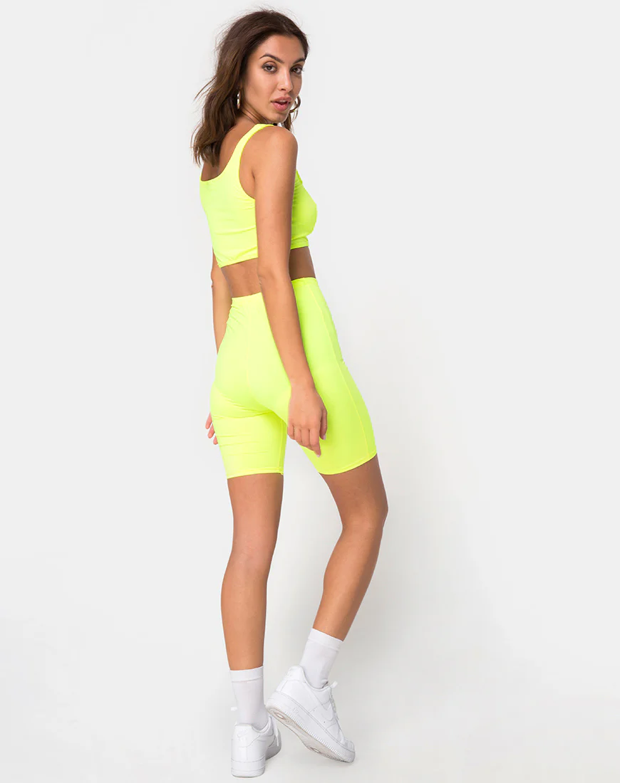 Cycle Short in Neon Yellow - Image 5