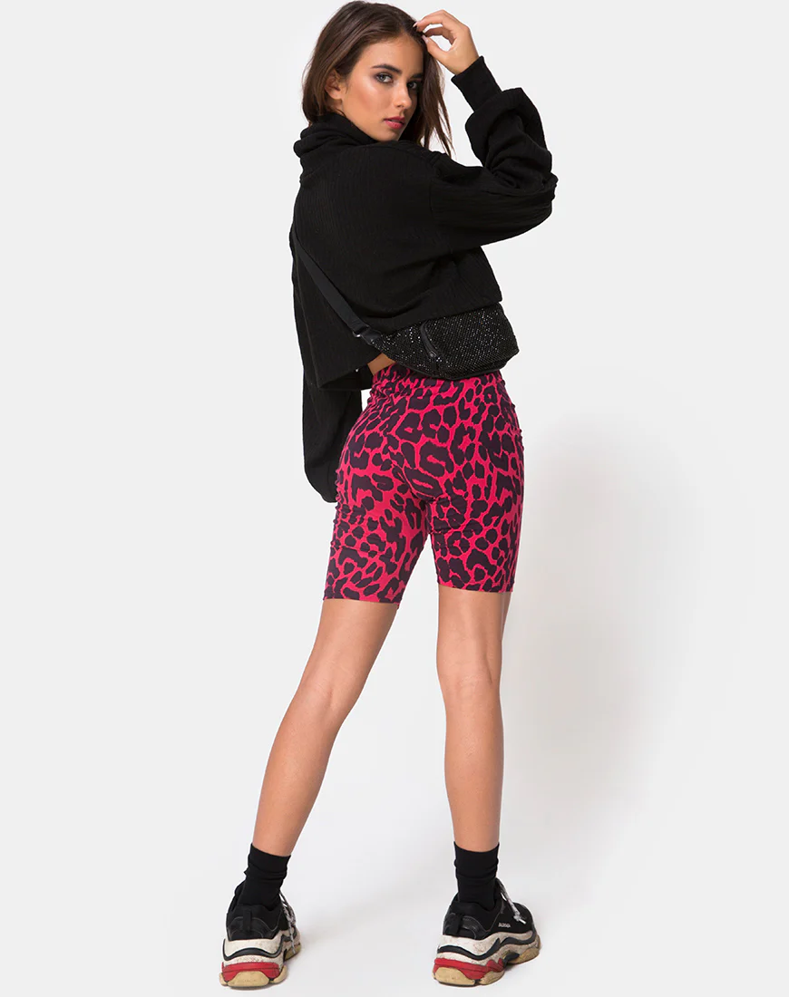 Cycle Short in Oversize Jaguar Red - Image 4