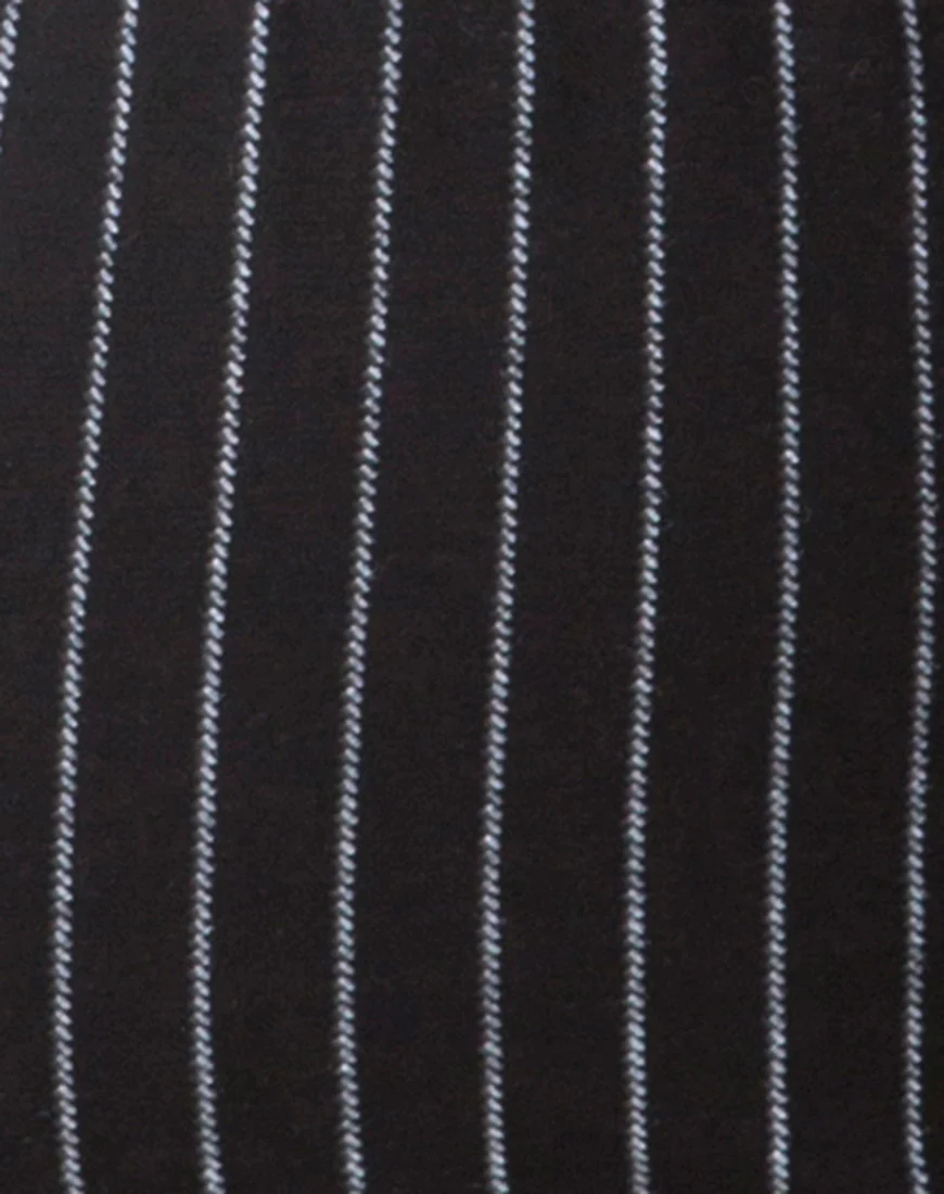 Cycle Short in Pinstripe Black - Image 5