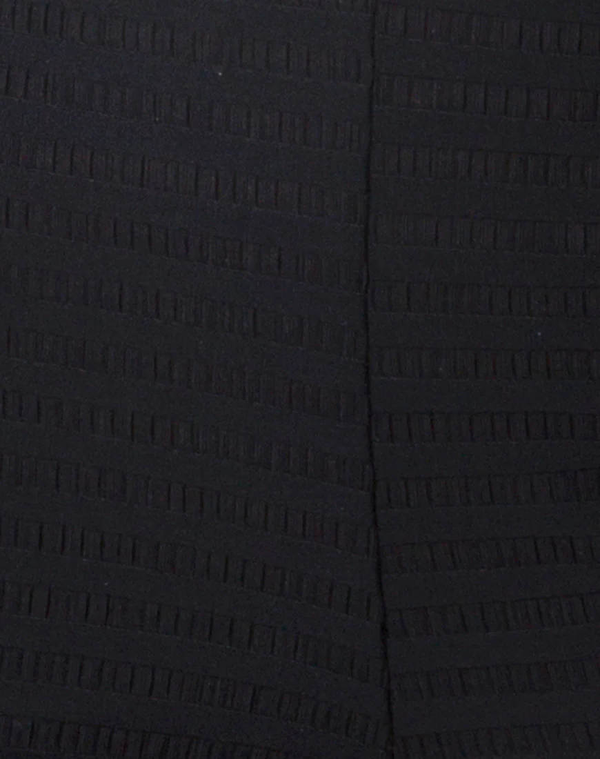 Cycle Short in Black Horizontal Stripe - Image 5