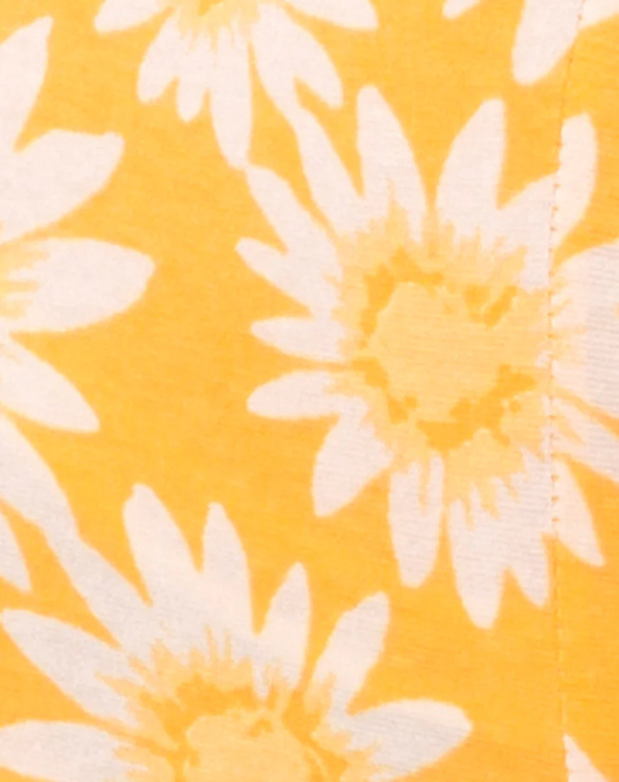 Cycle Short in Sunkissed Floral Yellow - Image 5