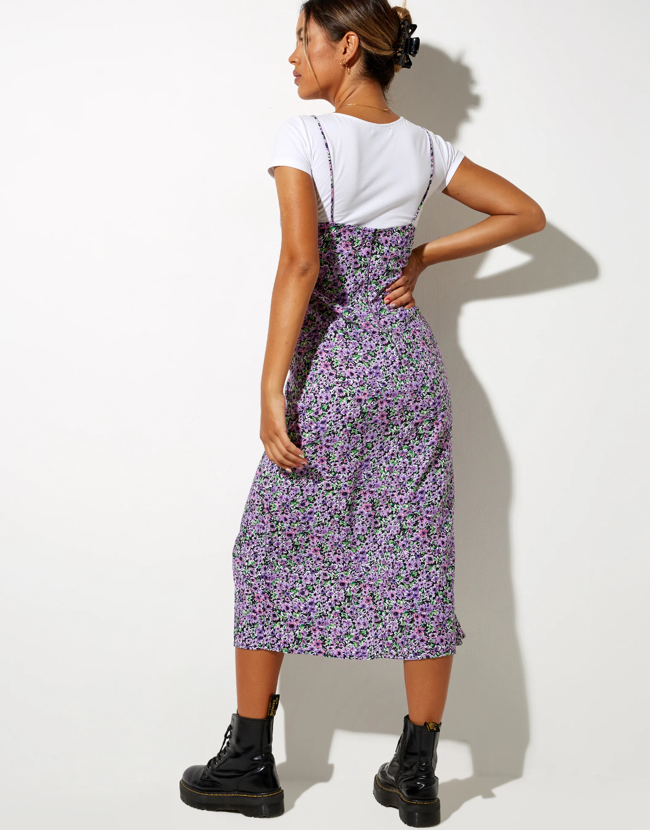 Cypress Midi Dress in Lilac Blossom - Image 2