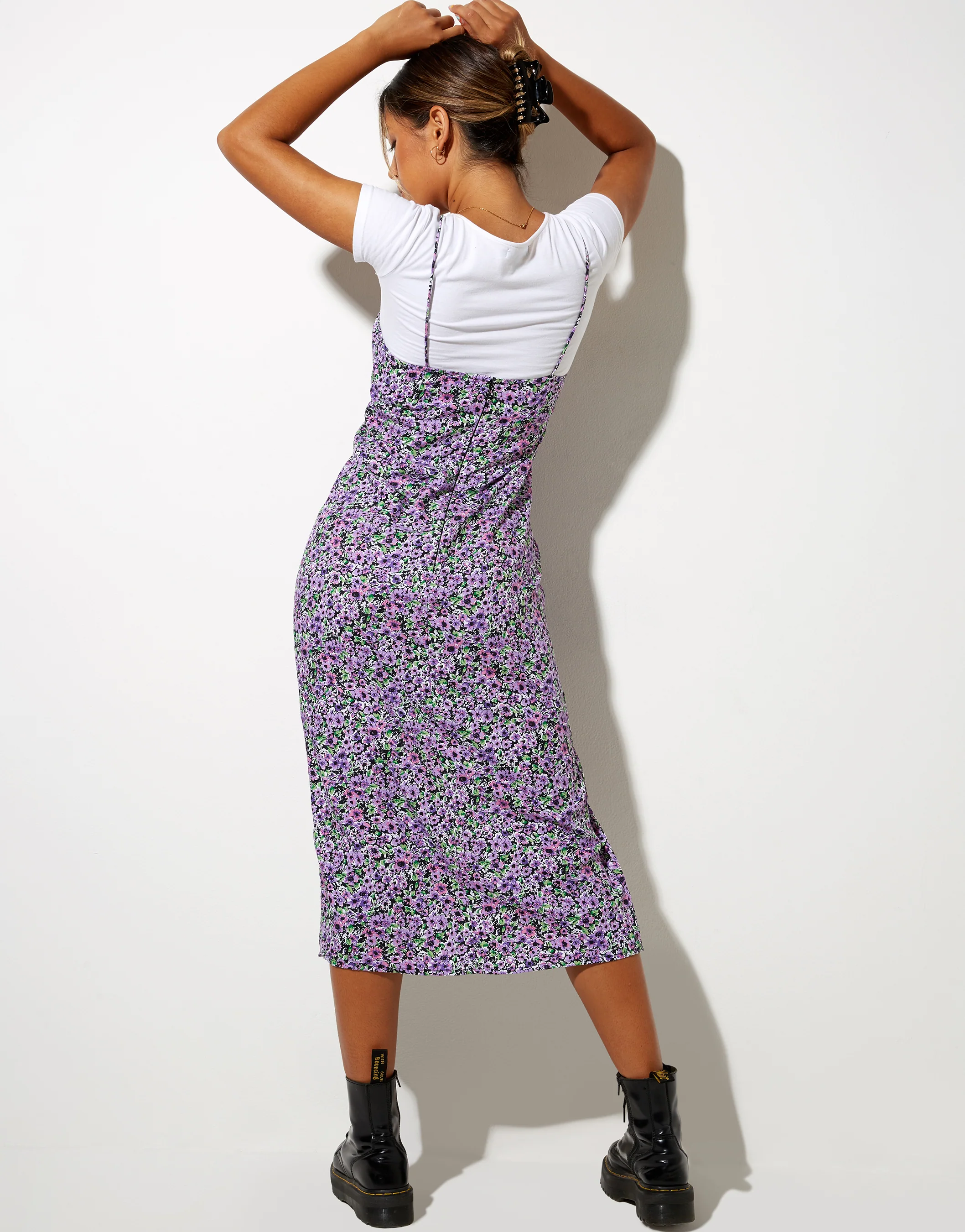 Cypress Midi Dress in Lilac Blossom - Image 4