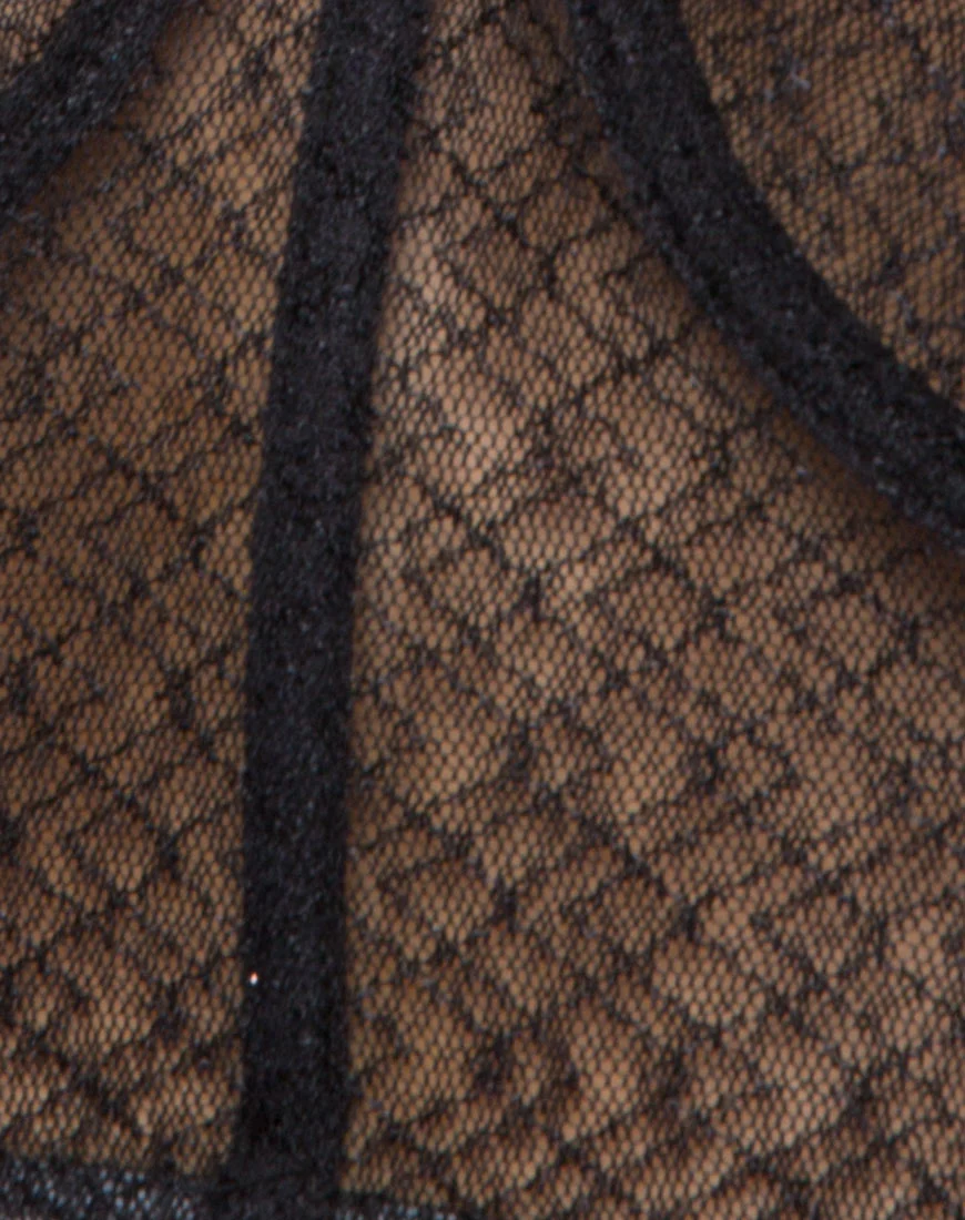 Cyrilla Bralet in Lacey Knit Black - Image 5