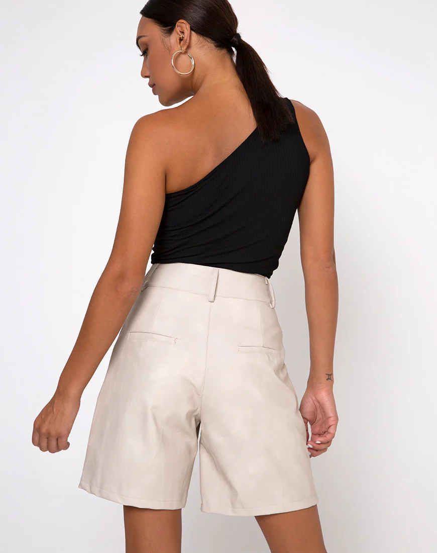 Dab Highwaisted Short in Pu Stone - Image 2