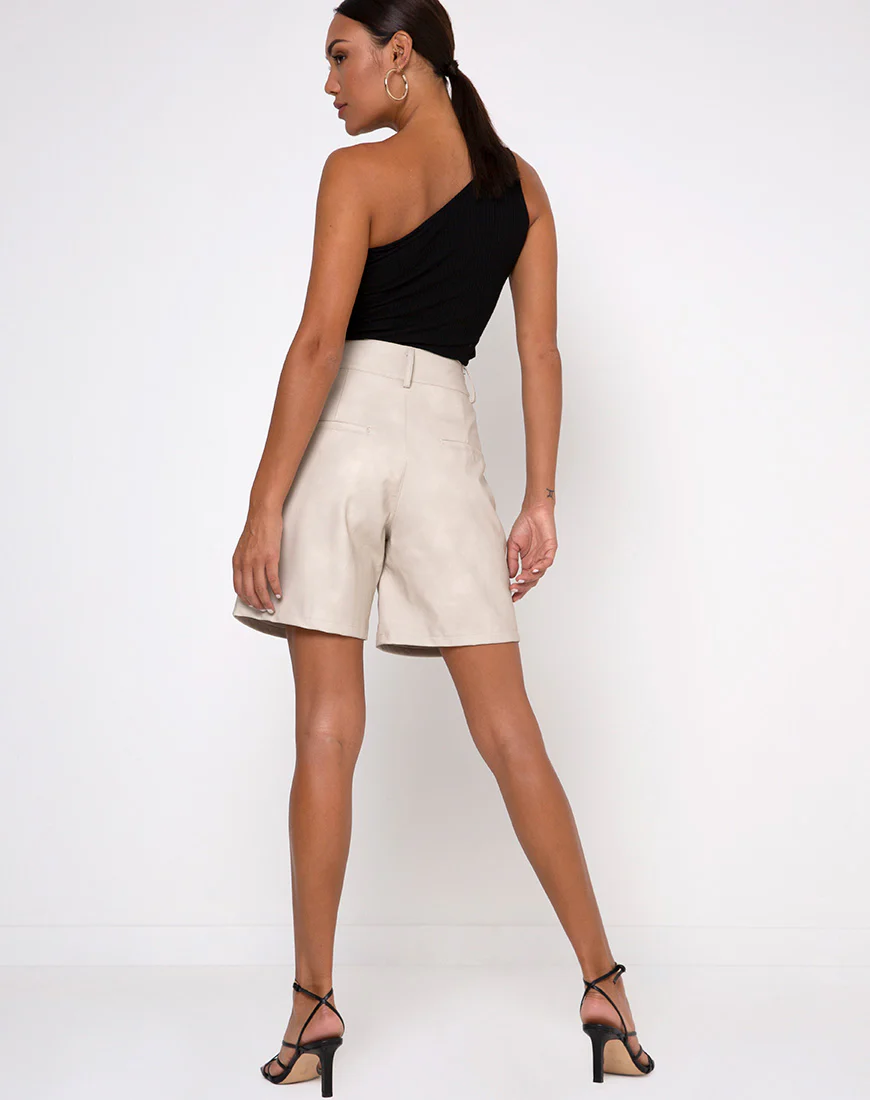 Dab Highwaisted Short in Pu Stone - Image 4