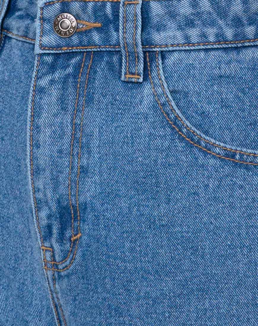 Dad Jean Short in Blue Wash - Image 7