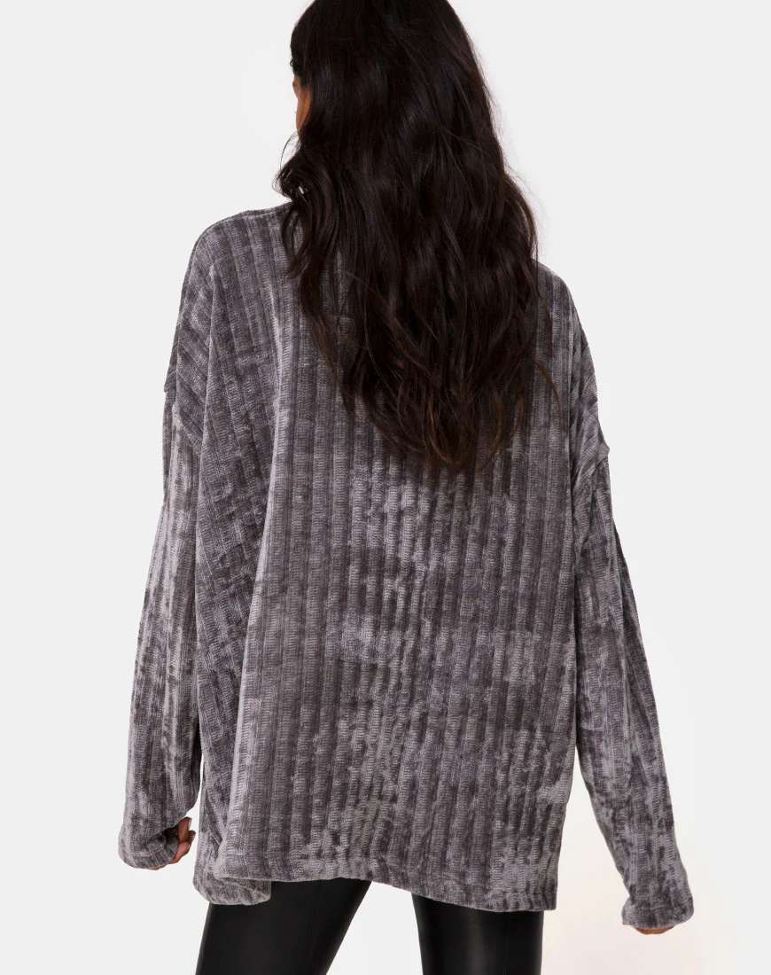 Dad Jumper in Chenille Grey - Image 3