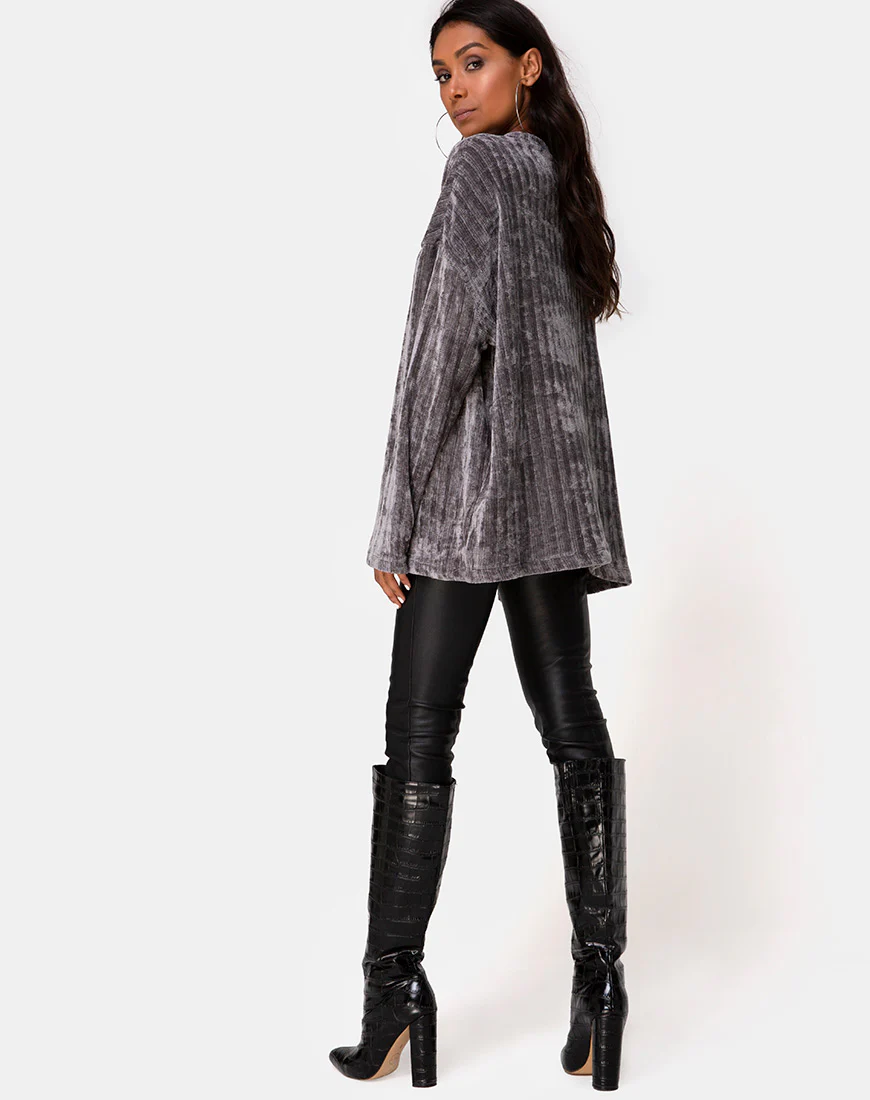 Dad Jumper in Chenille Grey - Image 5