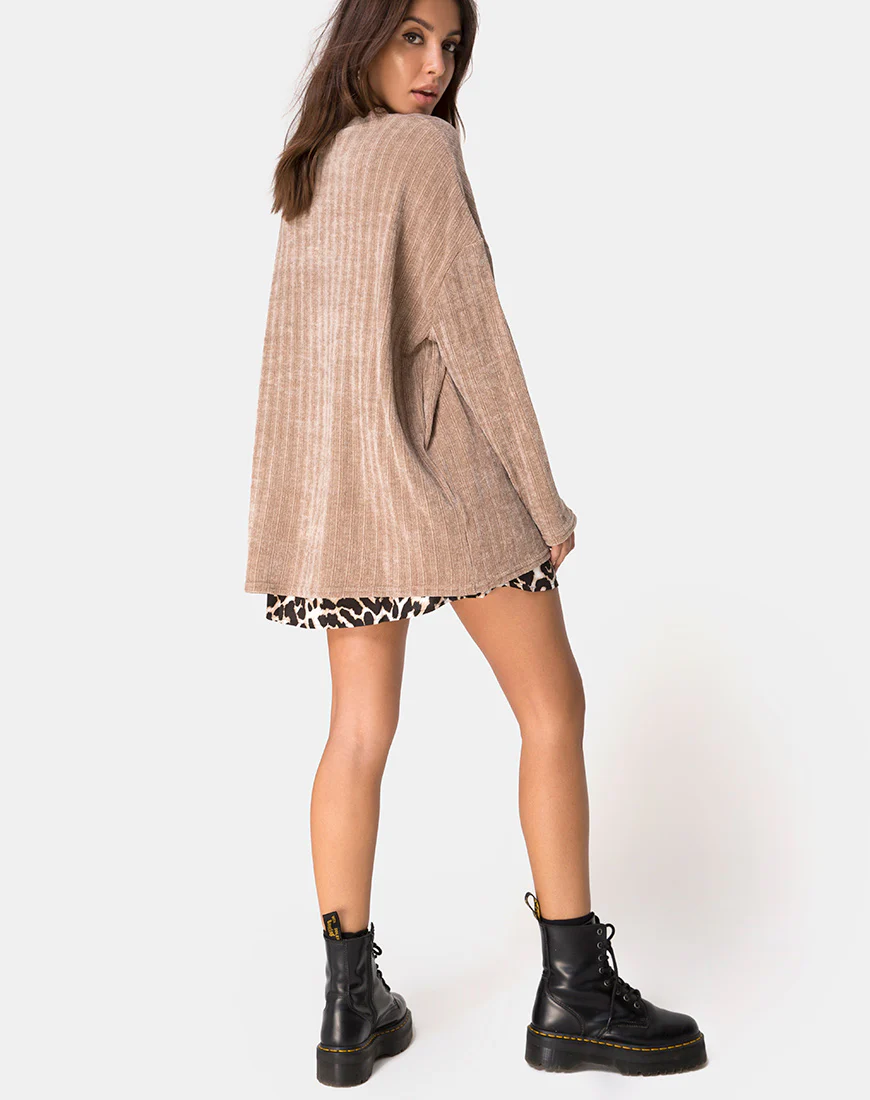 Dad Jumper in Chenille Tan - Image 2