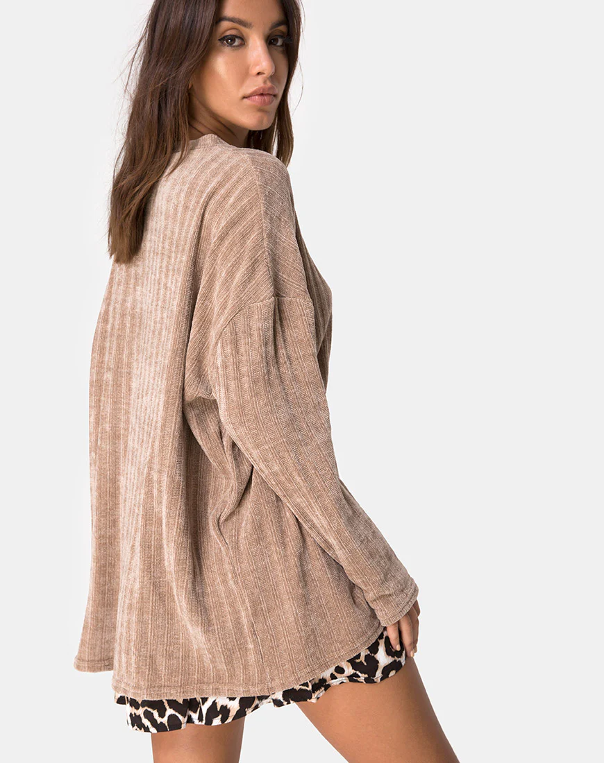 Dad Jumper in Chenille Tan - Image 4