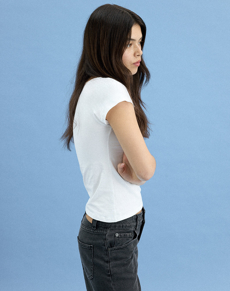 Dadio Top in White - Image 6