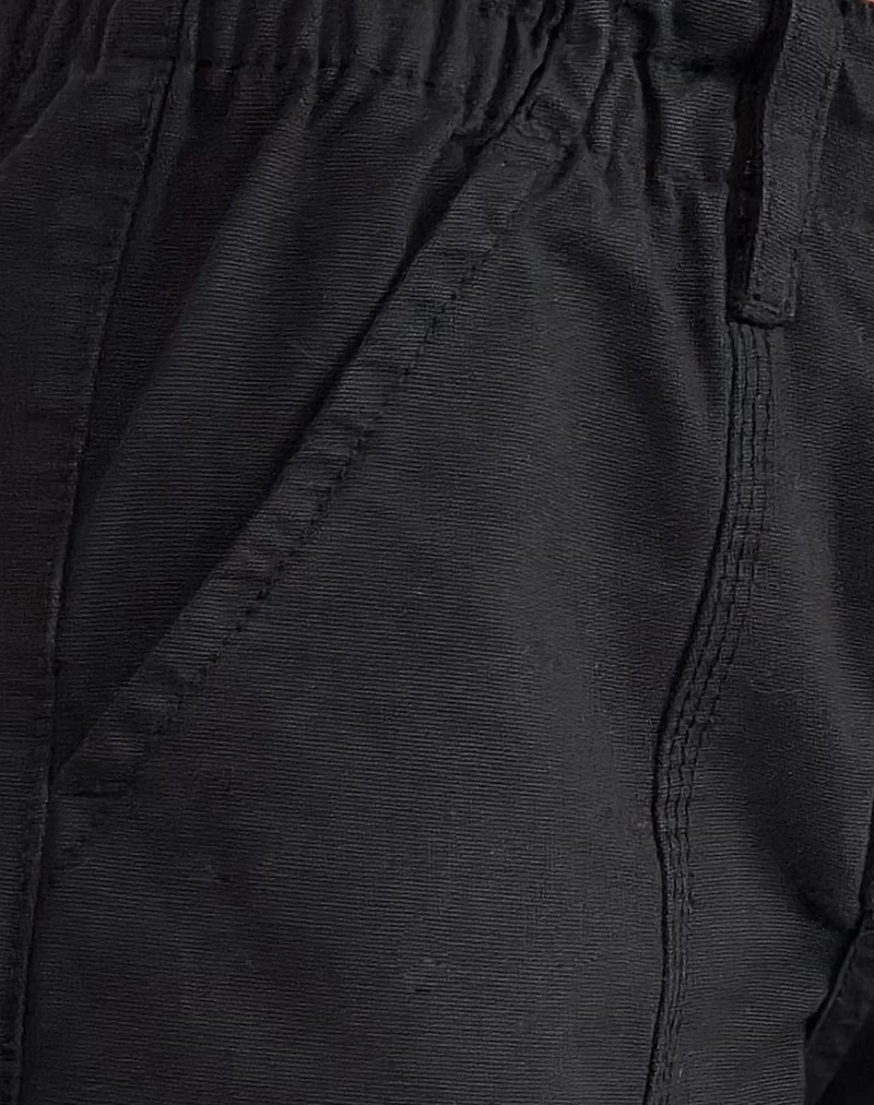 Dallas Longline Cargo Shorts in Black - Image 6