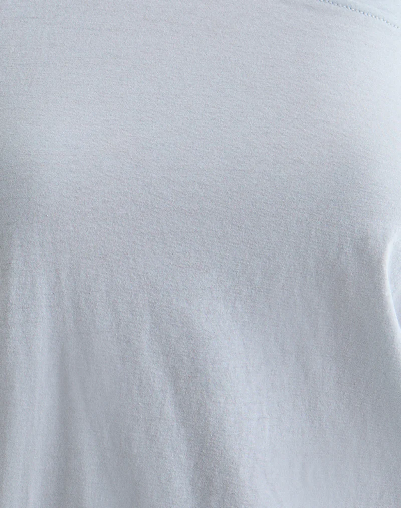 Daman Off-The-Shoulder Basic Top in Light Steel - Image 6