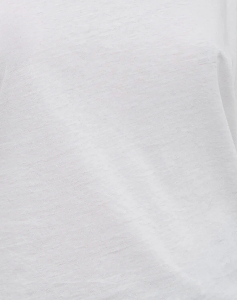 Damian Off The Shoulder Long Sleeve Basic Top in Ivory - Image 6