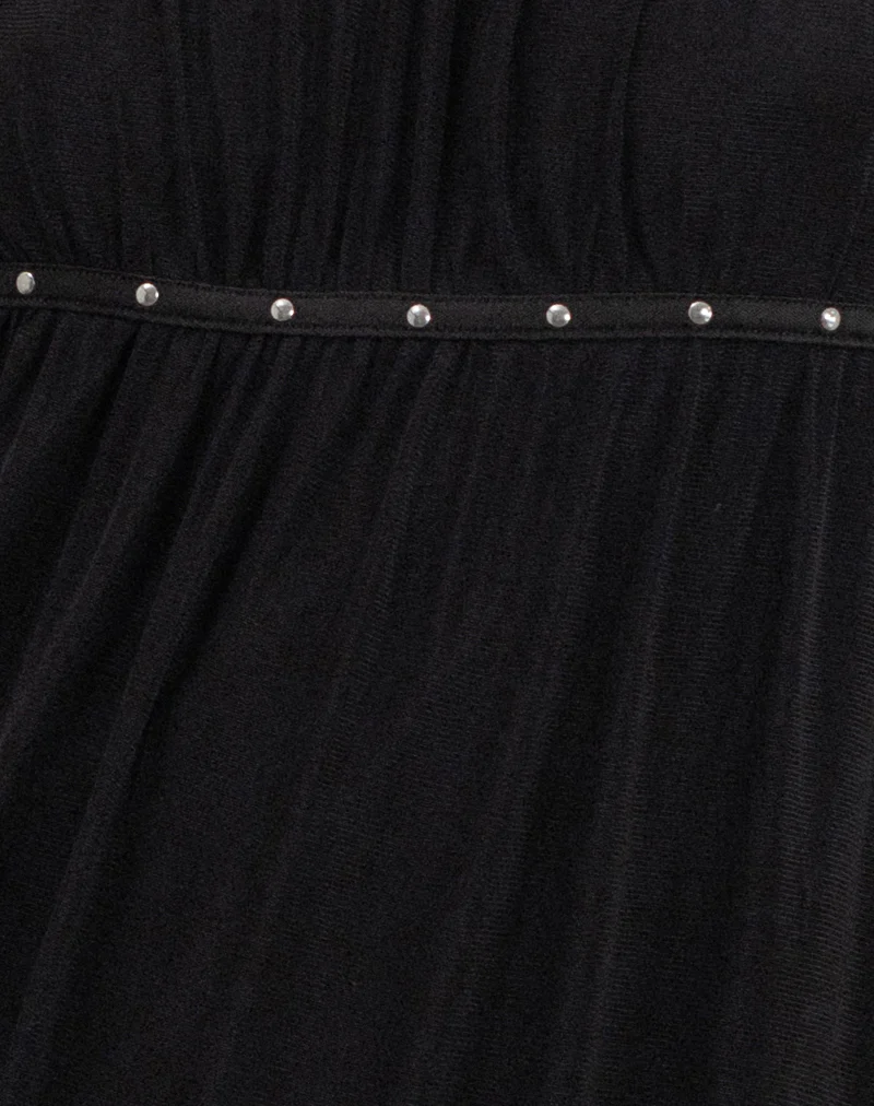 Damiera Mini Dress in Black - Image 6