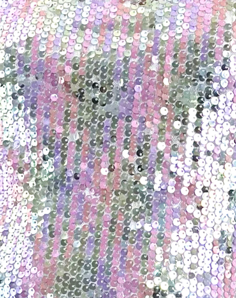 Damske Vest Top in Clear Sequin Iridescent - Image 5