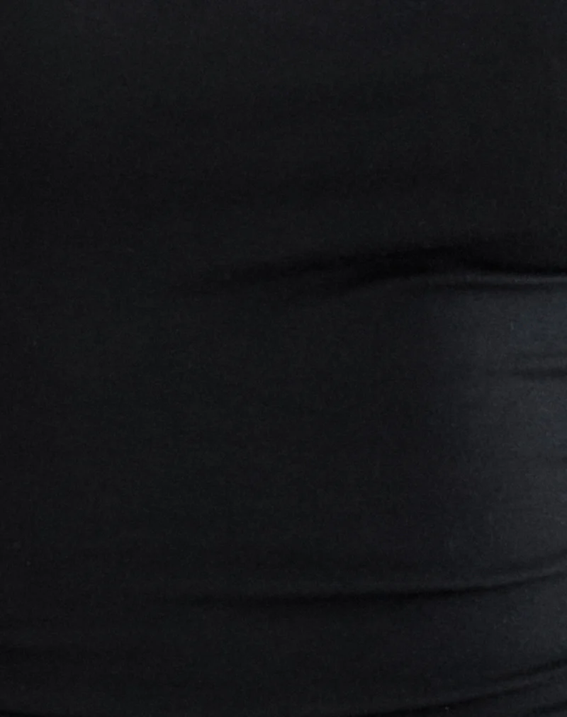 Danama One Shoulder Top in Jersey Black - Image 6