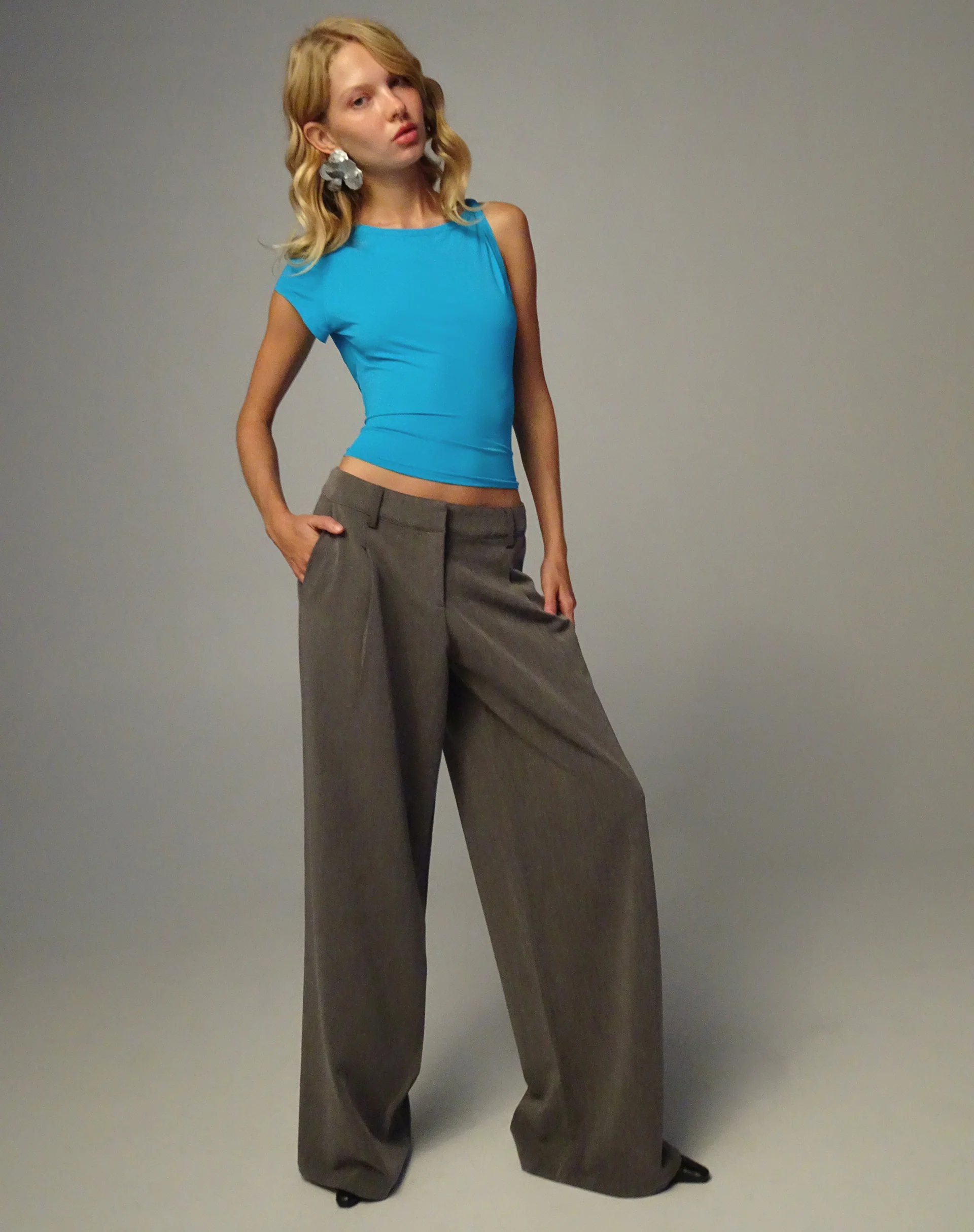 Dannas Asymmetric Top in Aqua Blue - Image 3