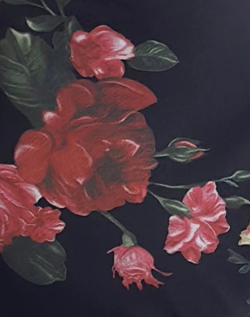 Dansya Midi Dress in Renaissance Rose Black - Image 6