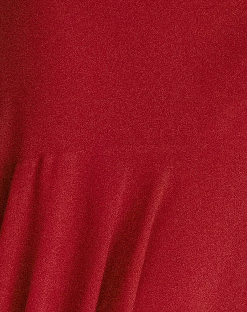 Dansya Midi Chiffon Dress in Red - Image 7