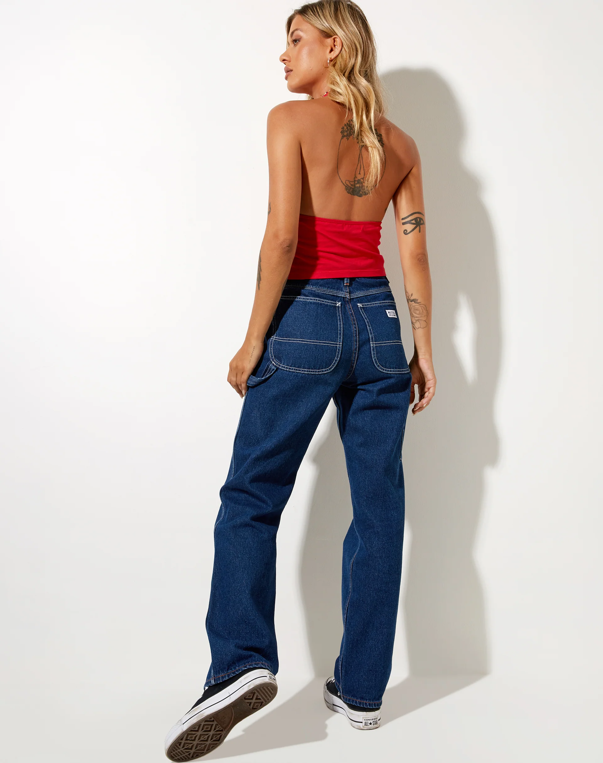 Dapa Crop Top in Racing Red - Image 5