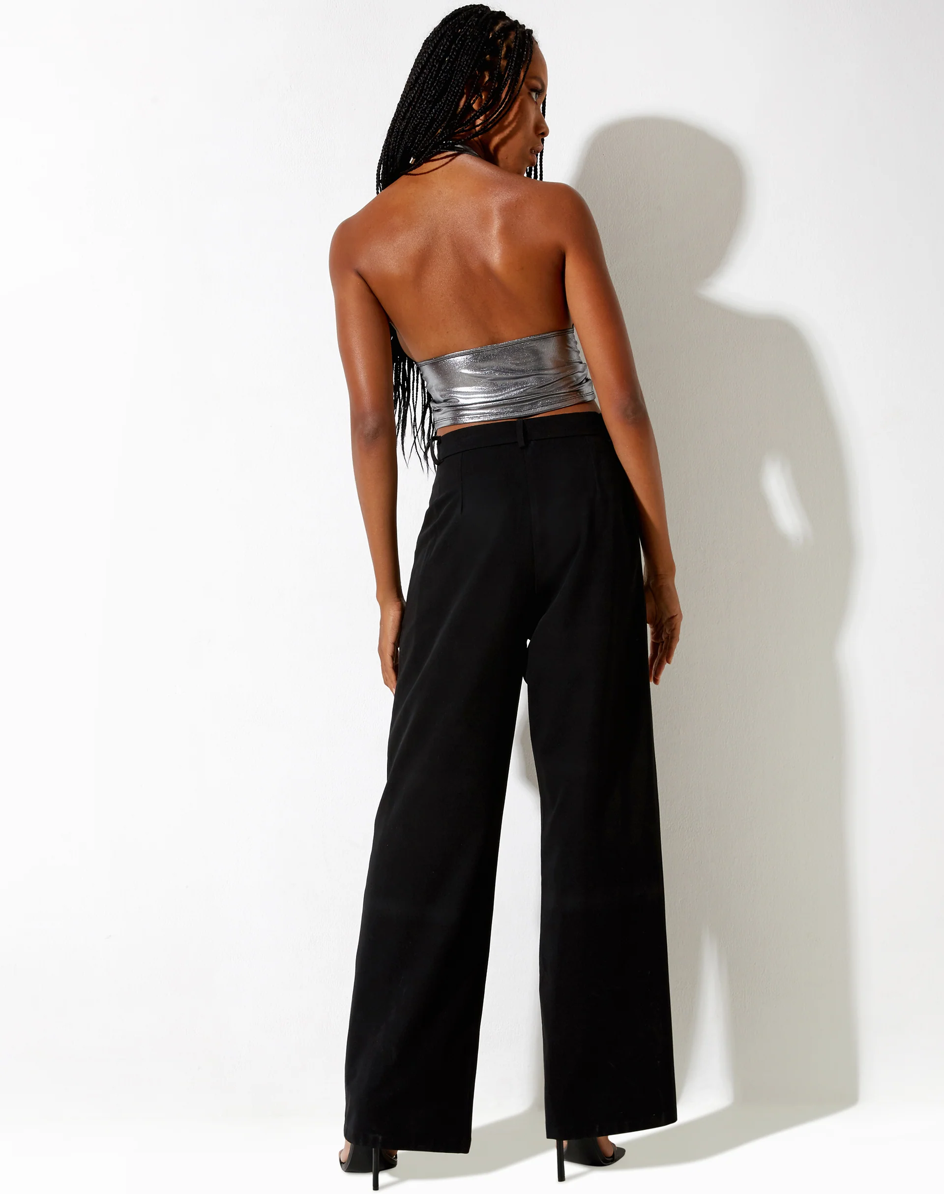 Dapa Crop Top in Silver Metallic - Image 4