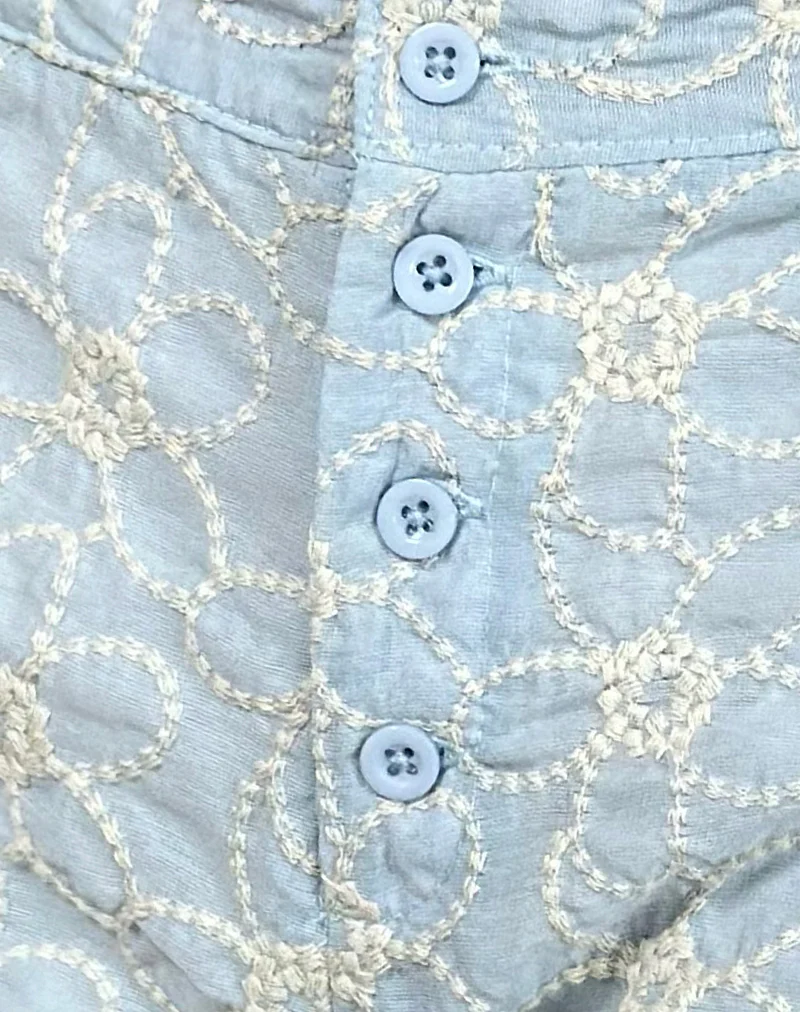 Daraya Short in Broderie Ice Blue - Image 6
