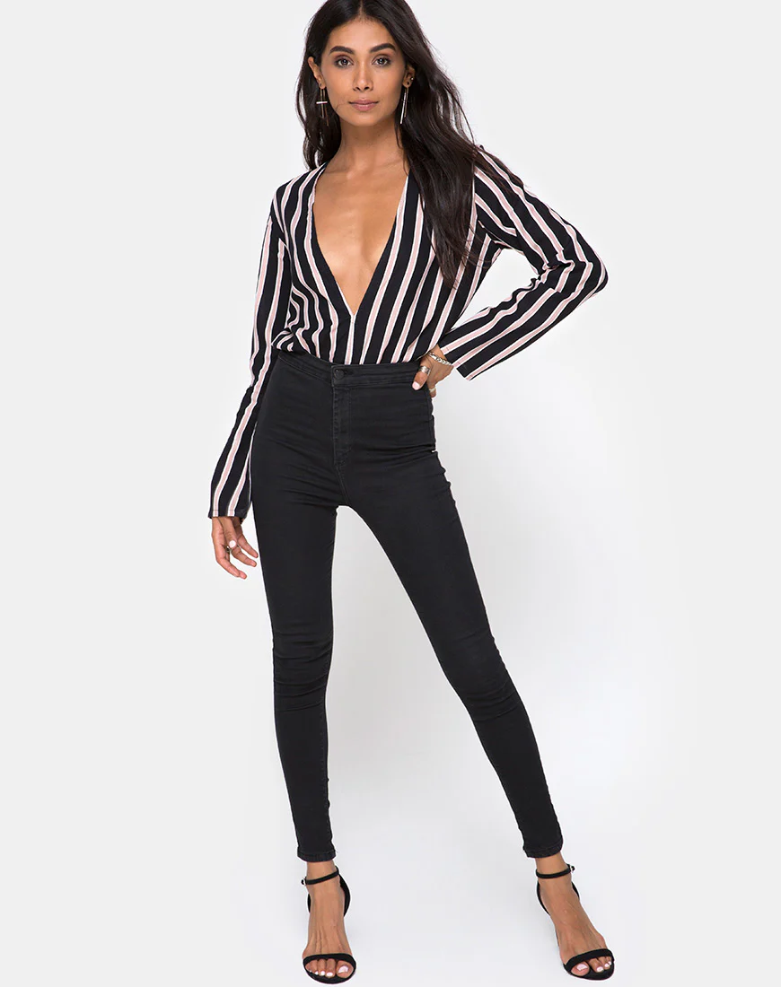 Daris Bodice in Formal Stripe - Image 3
