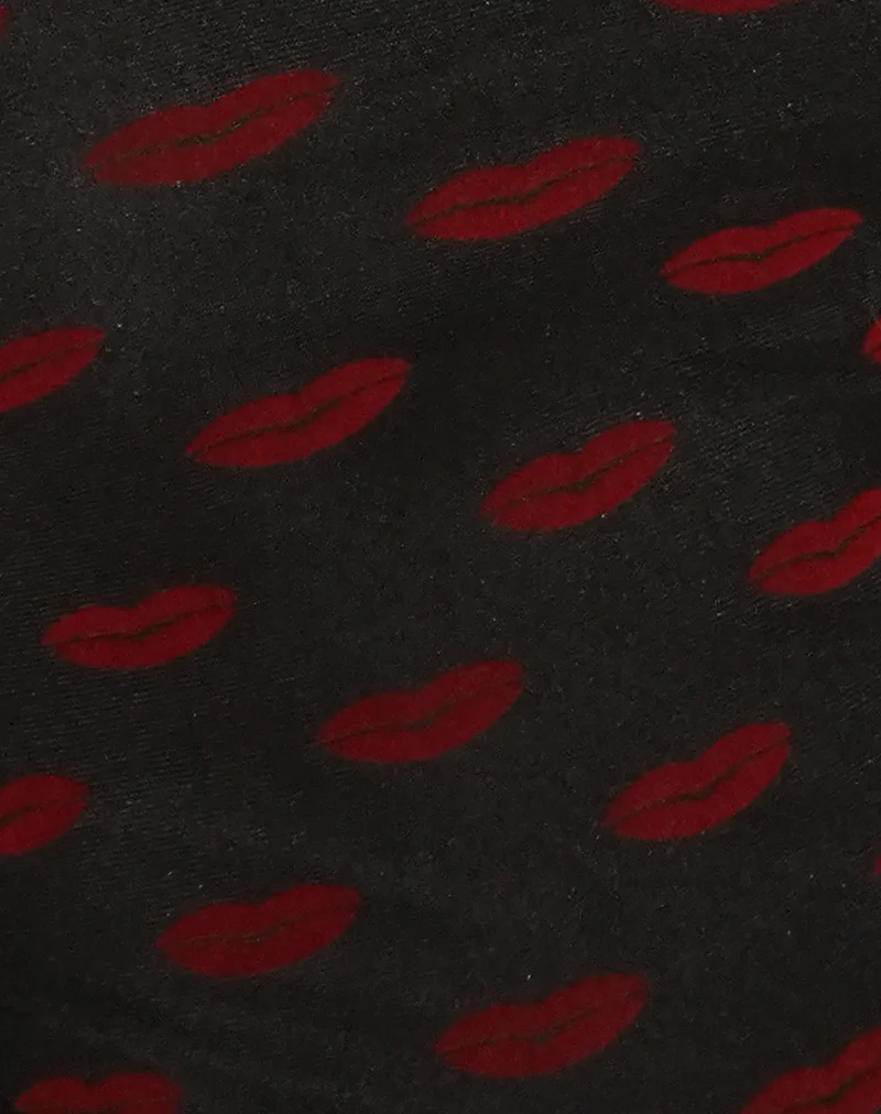 Darsih Maxi Dress in Lips Flock Black - Image 7