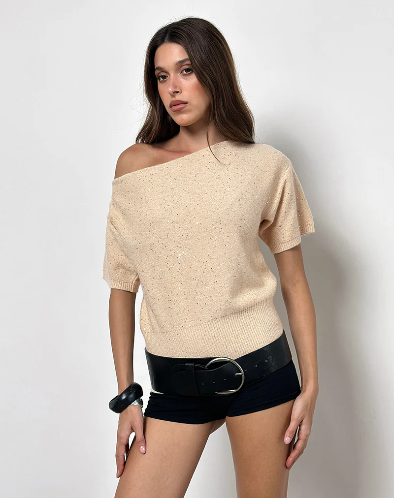Darusa Top in Dispersed Sequin Gold - Image 7