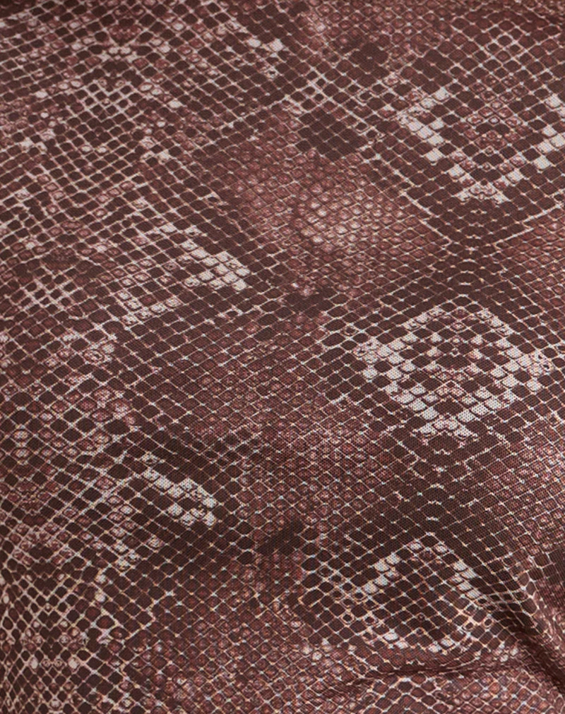 Dasa Mini Dress in Oversize Snake Skin - Image 5