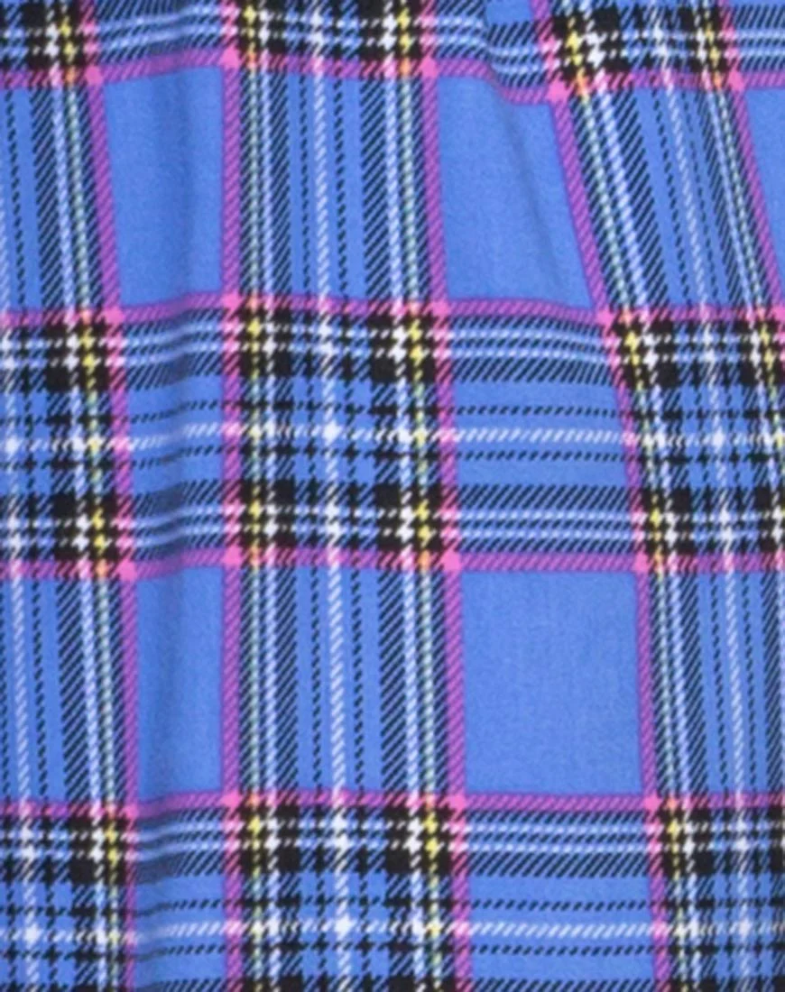 Dastan Trouser in 90's Check Blue Pink - Image 5