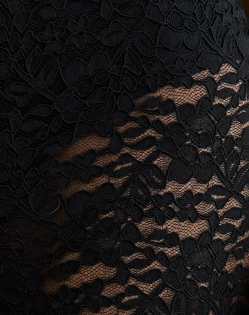 Dasom Trouser in Floral Lace Black - Image 6
