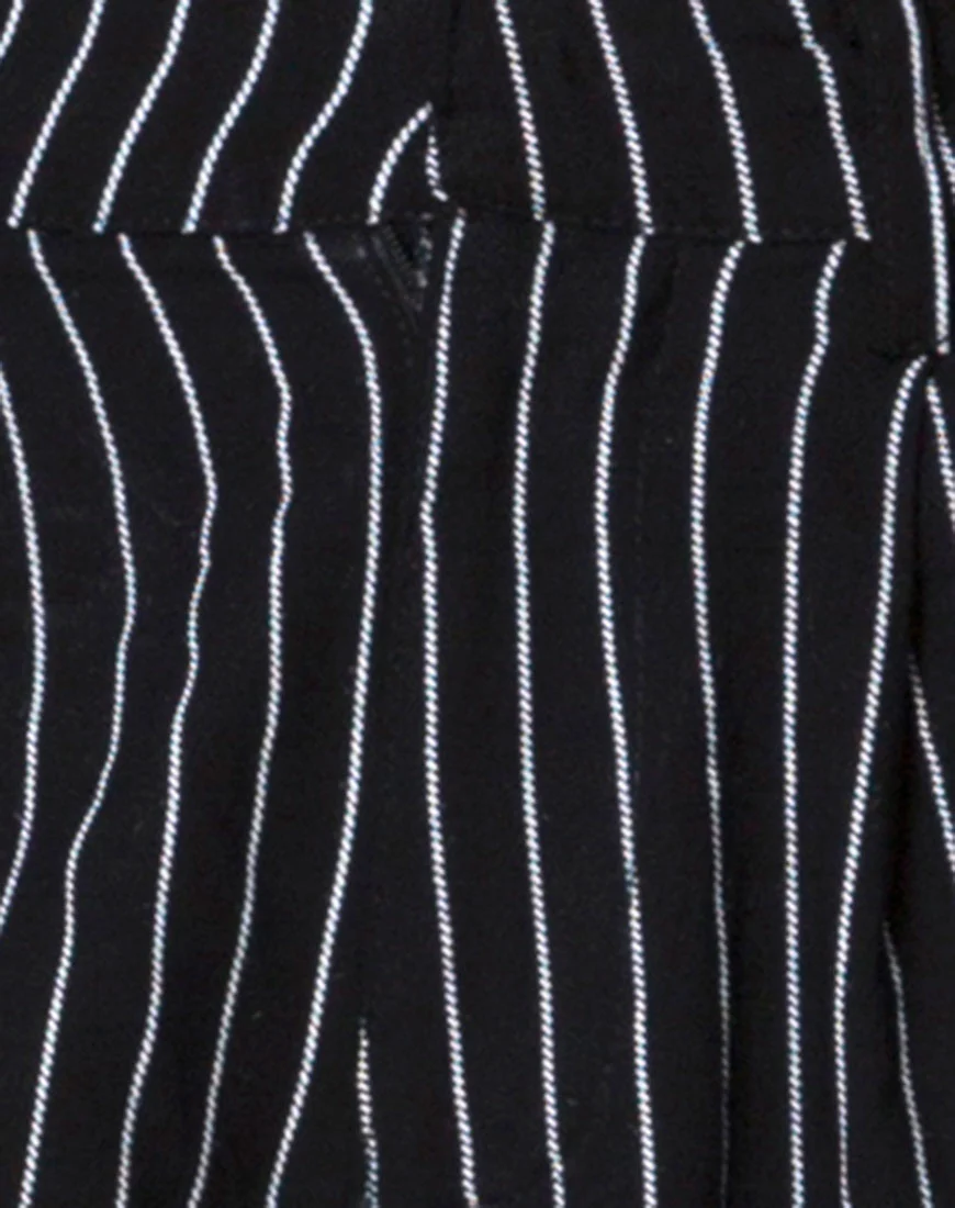 Dastan Trouser in Pinstripe Black - Image 5