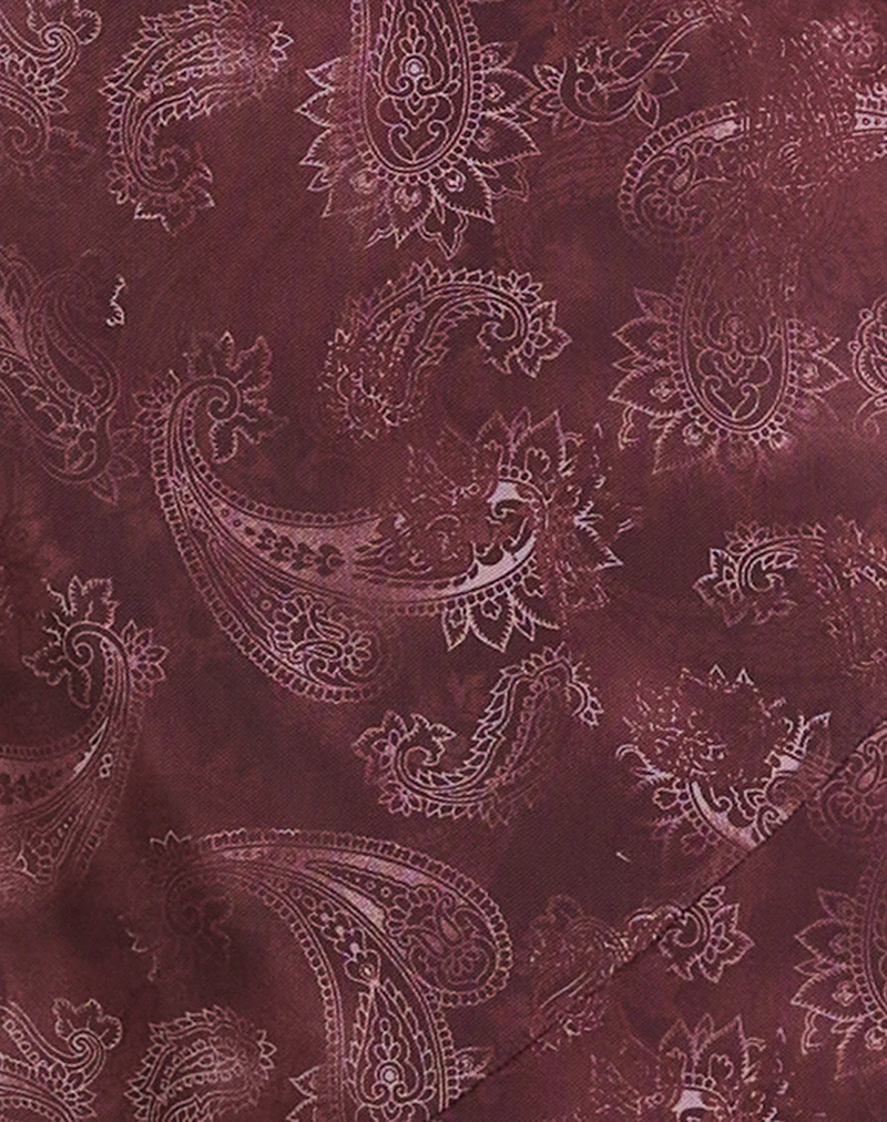 Datari Maxi Dress in Mesh Tonal Paisley Plum - Image 5