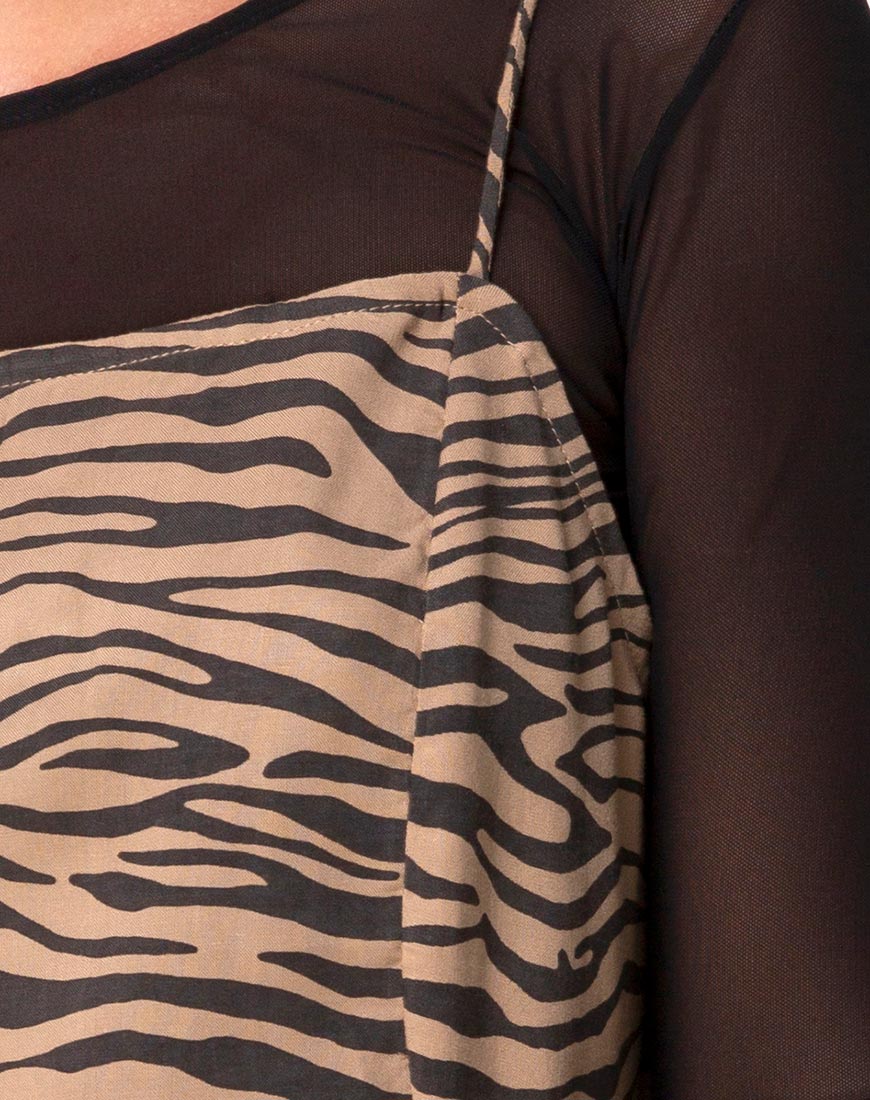 Datista Dress in 90's Zebra Taupe - Image 5