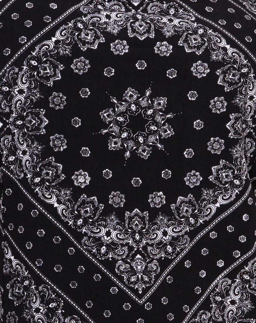 Datista Slip Dress in Bandana Black Placement - Image 3