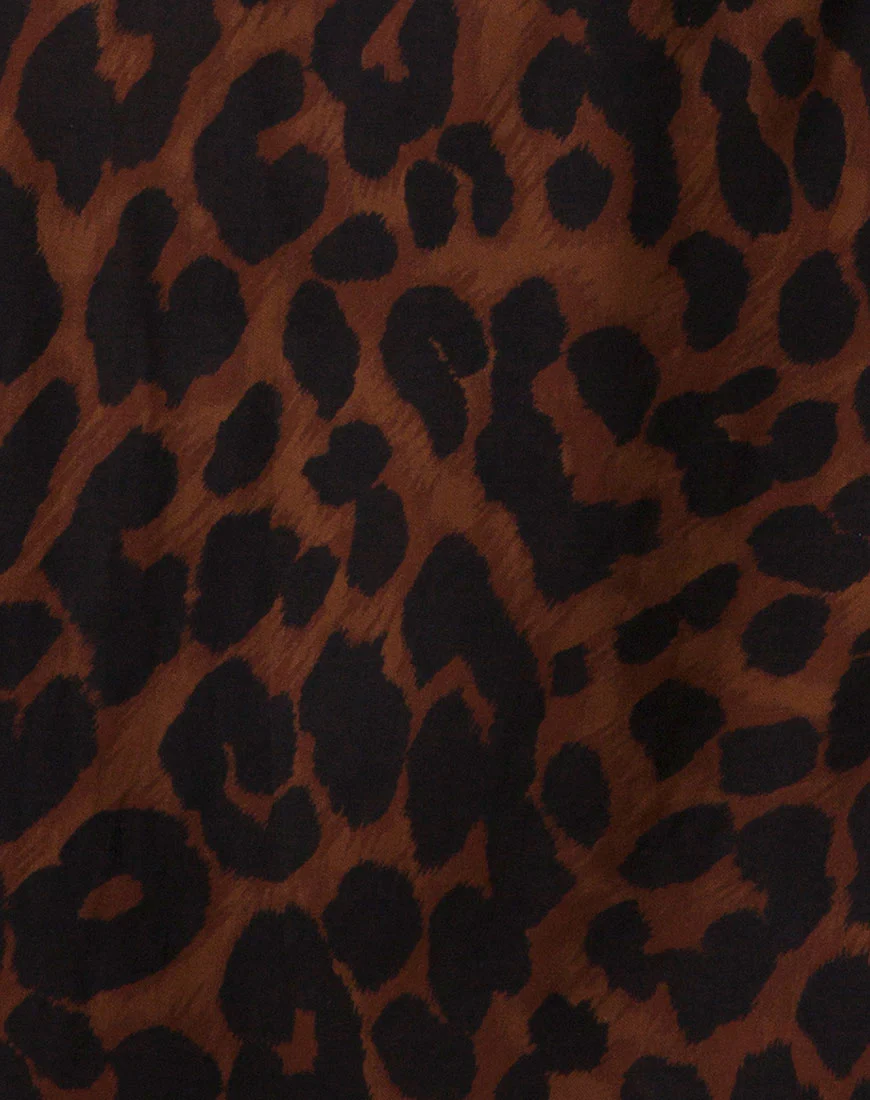 Datista Slip Dress in Oversize Jaguar Brown - Image 8