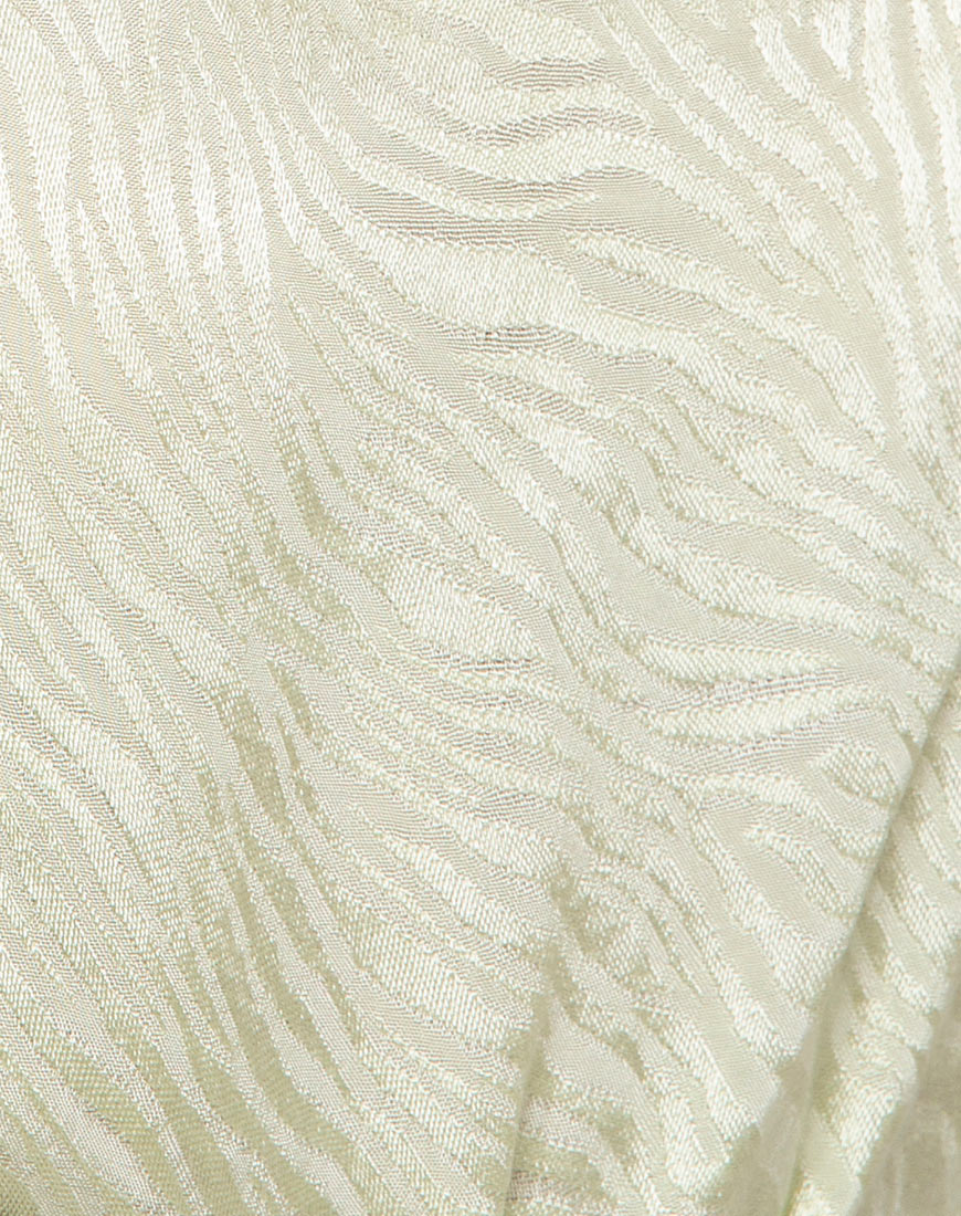 Datista Dress in Satin Zebra Pistachio - Image 6