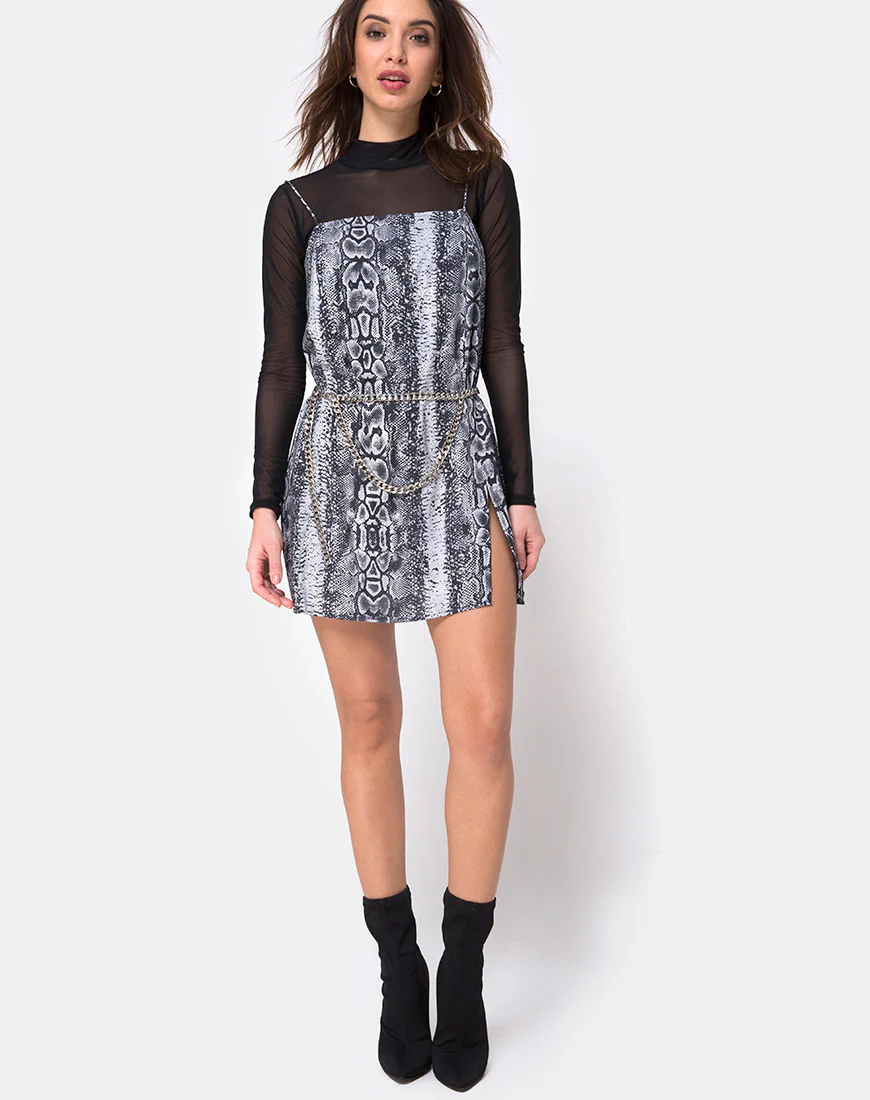 Datista Slip Dress in Snake - Image 3