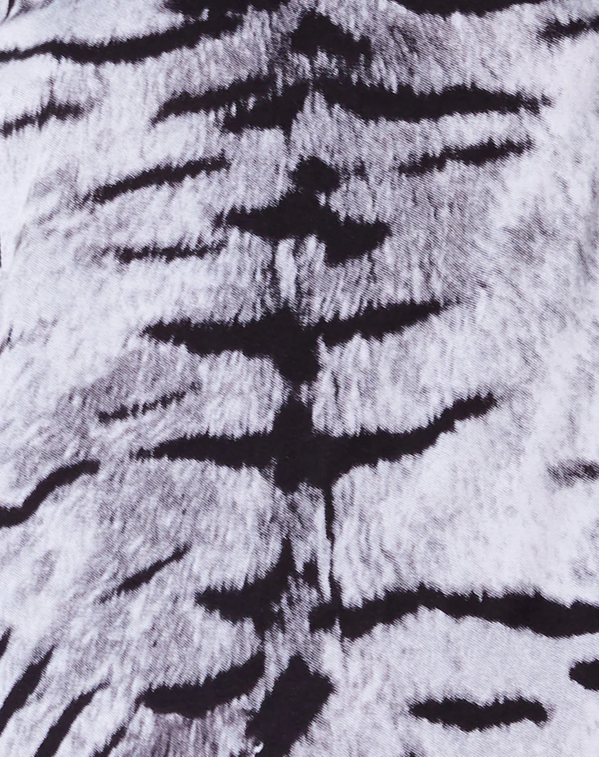 Datista Slip Dress in Tiger Full Silver Placement - Image 5
